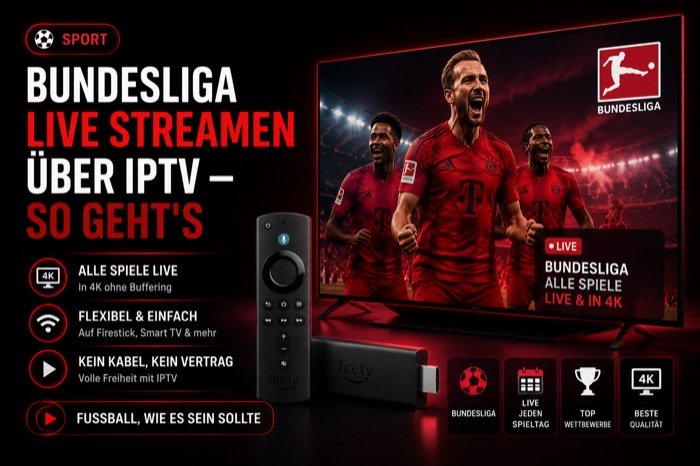 Bundesliga live streamen über IPTV in 4K ohne Buffering