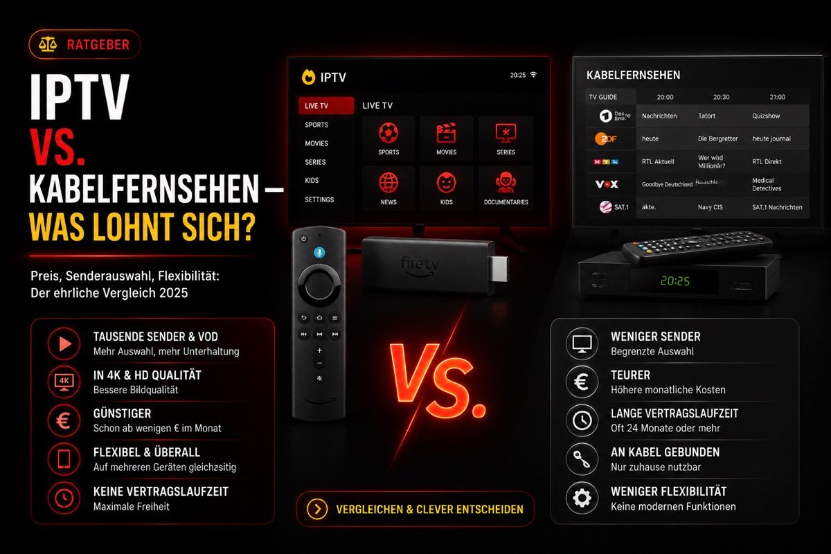 IPTV vs. Kabelfernsehen im Vergleich — was lohnt sich mehr