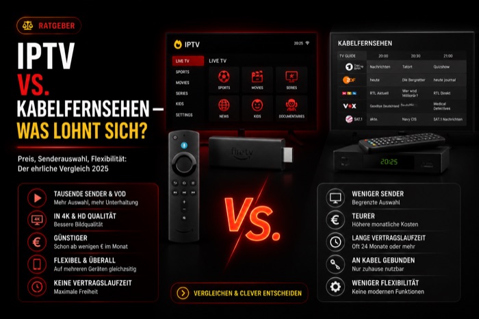 IPTV Blog: IPTV vs. Kabelfernsehen: was lohnt sich 2026?